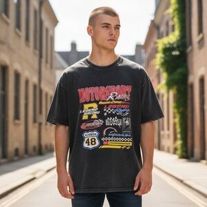 NEW! ROMWE Racing Graphic Tee Motocross Streetwear Aesthetic XXL